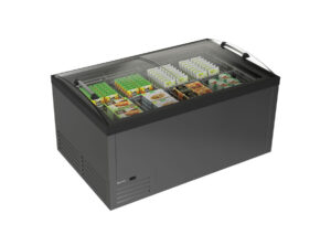 Isola refrigerata e congelatrice statica con vetri curvi scorrevoli e compressore a velocità variabile – Mondial SARDINIA 150 AV | -25/+5 °C | L 154,4 × P 96,4 × H 89,5 cm