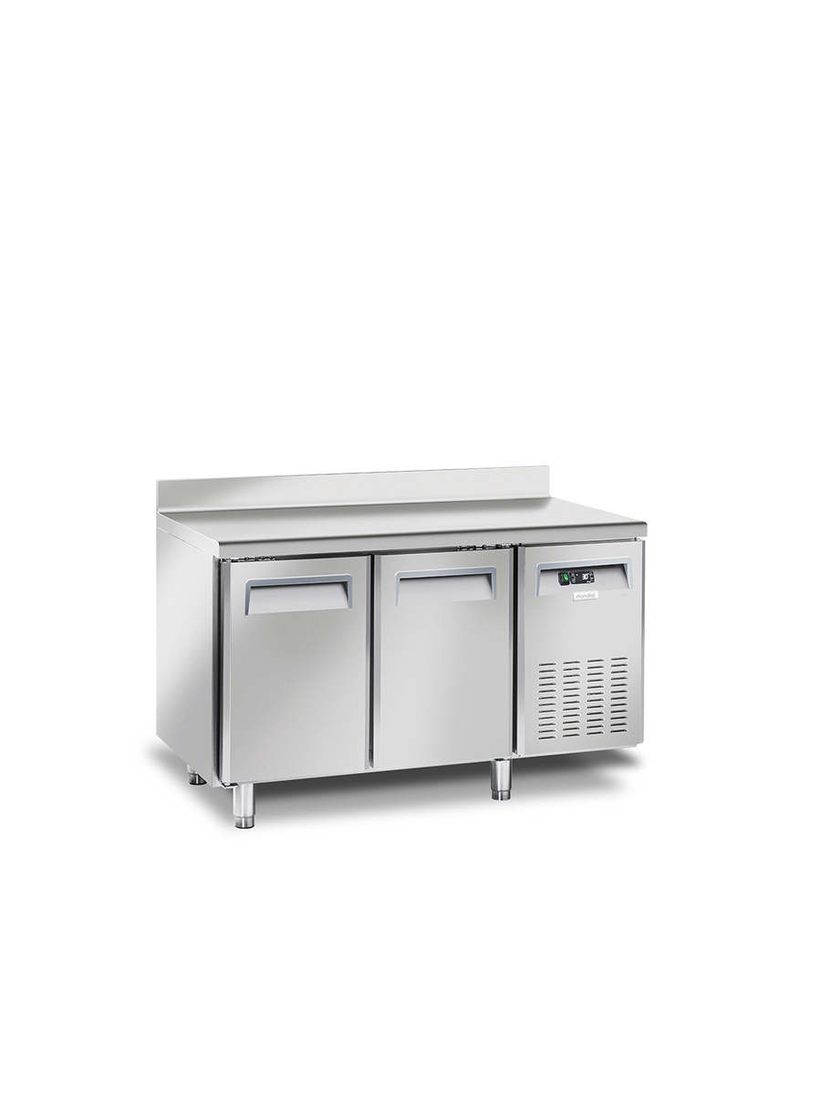 Tavolo frigo ventilato 2 porte con alzatina – SOUS-CHEF 2 PX Mondial – Temp. -2°C/+8°C – L135xP70xH95 cm